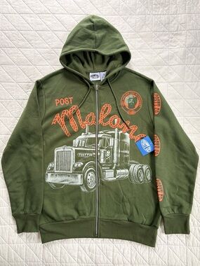 Official Post Malone Posty Co Burnt Olive Graphic Hoodie - New With Tags Size M